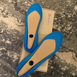 Rothy’s Peacock blue flats NEW size 8